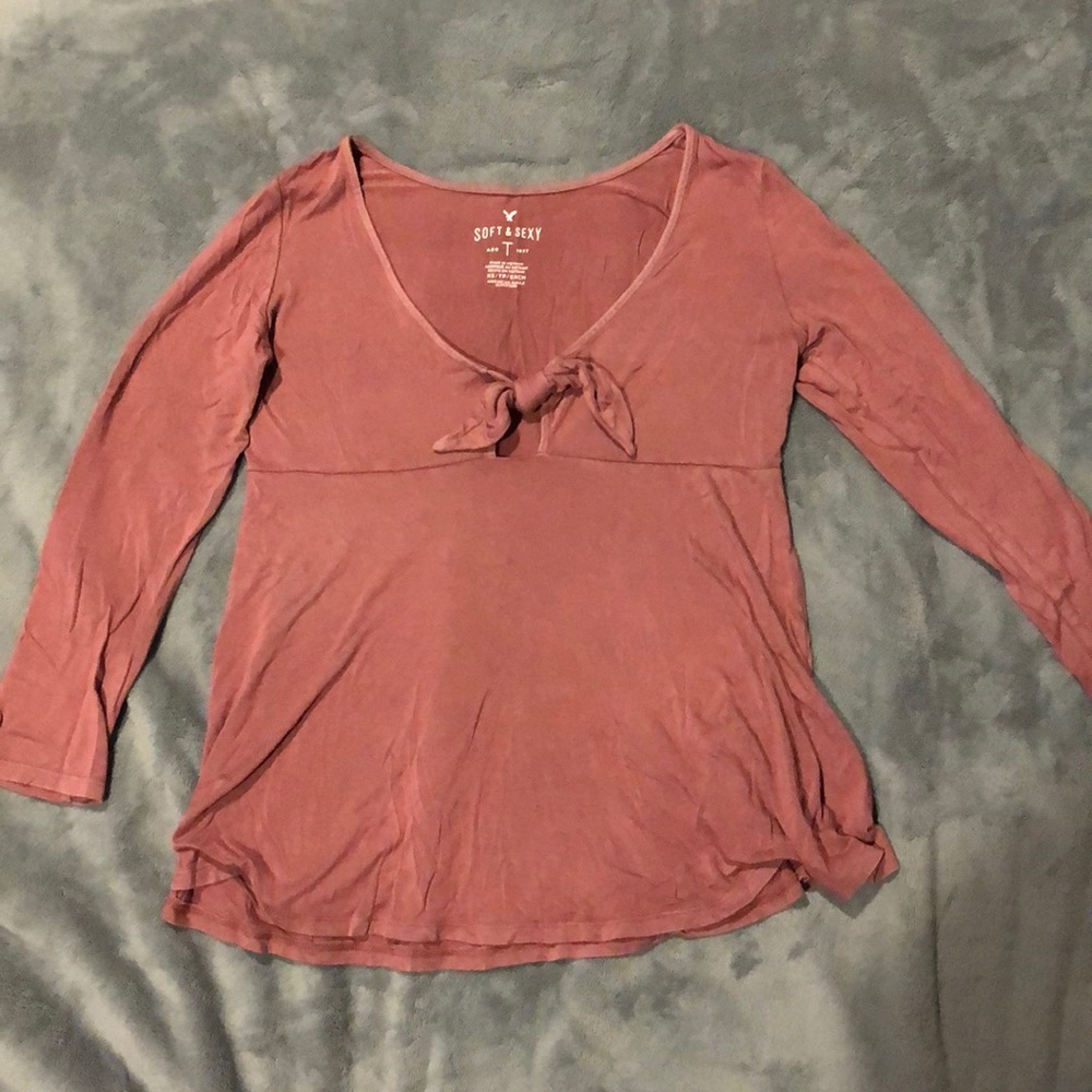 American Eagle Tie Shirt